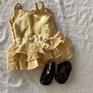 18” doll dress and patent leather (look)shoes